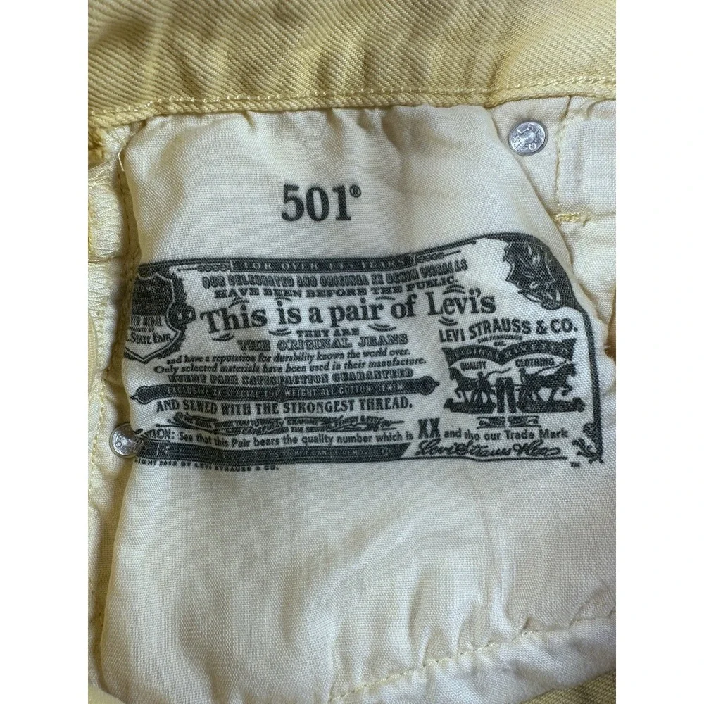 Levi's 501 Yellow High-Rise‎ Denim Shorts | Size 29